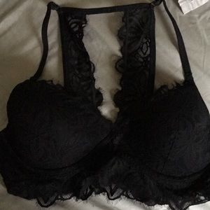 VS Pink lace black bralette